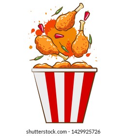 fried chicken vector graphic clipart