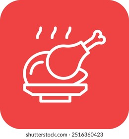 Fried chicken Vector Icon Design Illustration