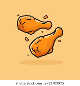 Fried Chicken vector, chicken fried illustration 
