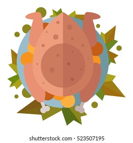 Fried chicken vector illustration.
