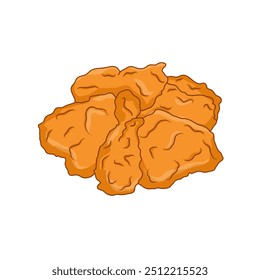 Fried chicken vector illustration. American fast food.	