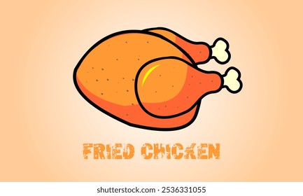 Fried chicken vector illustration design