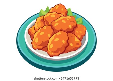 fried chicken vector illustration fast food