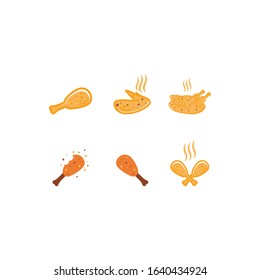 Fried chicken vector illustration icon 