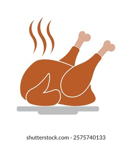 Fried chicken vector illustration icon