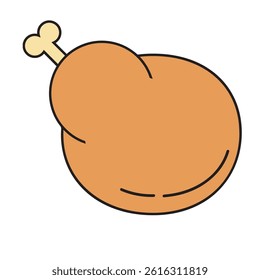 fried chicken vector illustrations. easy to edit.