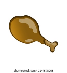 Fried chicken wing vector illustration. Food icon.