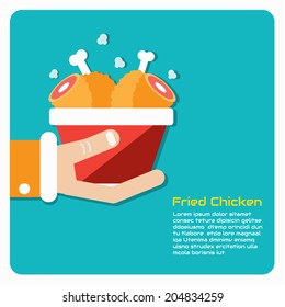 Fried Chicken,Vector cartoon business