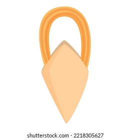 Fried churro icon cartoon vector. Spanish food. Mexican dessert