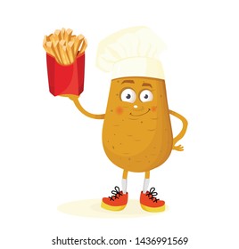 fried delicious french fries vector illustration