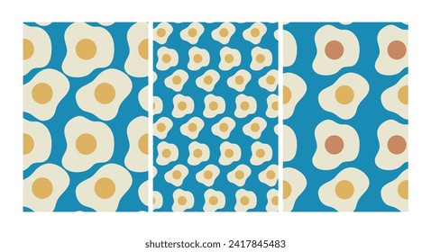 Patrón de forma orgánica abstracta de huevo frito sin soldadura. Patrón dibujado a mano. Textura moderna de moda imprimible para papel pintado, tela, tela y textil, cartón, mantel, bolso, papel envolvente, almohada.
