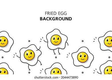 Fried egg background. Icon design. Template elements. isolated on white background