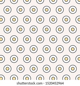 Fried egg background. Fried egg pattern. Vector illustration.