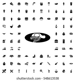 fried egg and bacon icon illustration isolated vector sign symbol