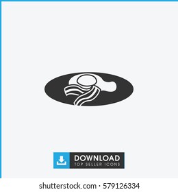 fried egg and bacon icon illustration isolated vector sign symbol