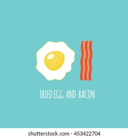 Fried Egg , Bacon Vector