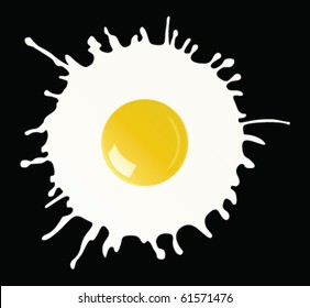 Fried Egg Blot Shape Vector