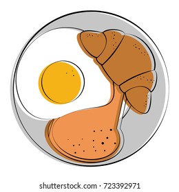 fried egg and bread slice food related image