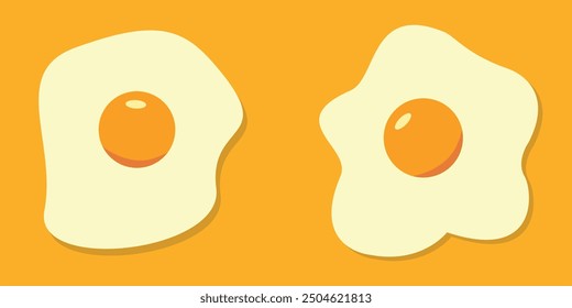 Fried egg breakfast cartoon vector image