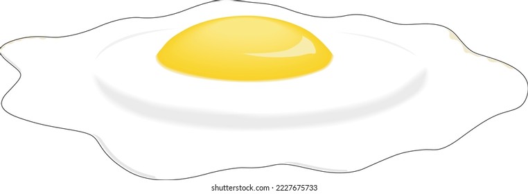 Ilustración del vector de desayuno de huevo frito