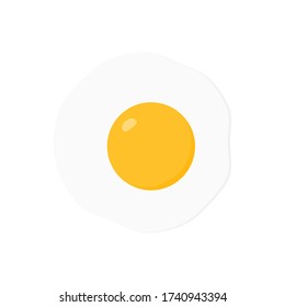 fried egg cartoon hand drawn isolated on white background. vector illustration