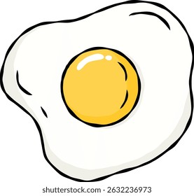 Fried Egg Cartoon Vector Icon Illustration