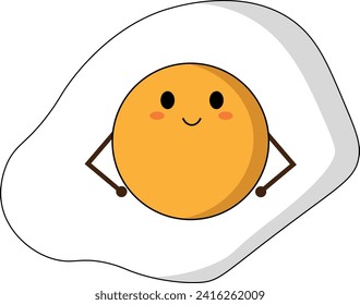 Vektorgrafik des frittierten Eierzeichens