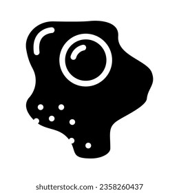 fried egg chicken glyph icon vector. fried egg chicken sign. isolated symbol illustration