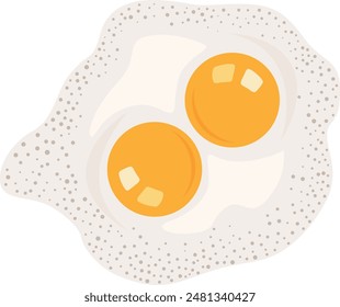 Fried egg with double yolks