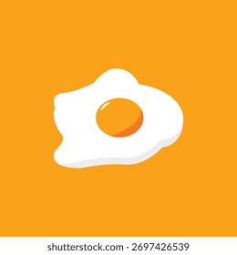 Frittiertes Ei, flache Designgrafik