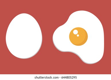 Fried egg flat icon