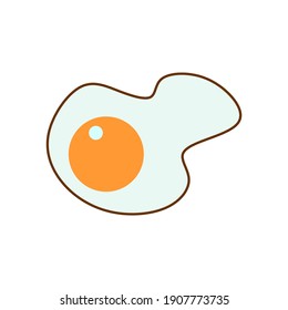Fried egg. in a flat style vector illustration