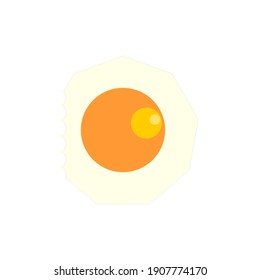 Fried Egg. In A Flat Style Vector Illustration