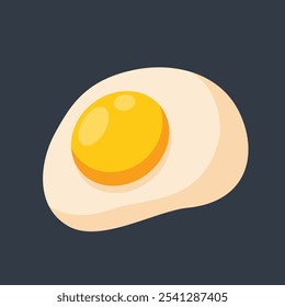 fried egg in flat vector design