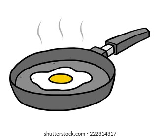 Fried egg in pan clipart design illustration 9342145 PNG