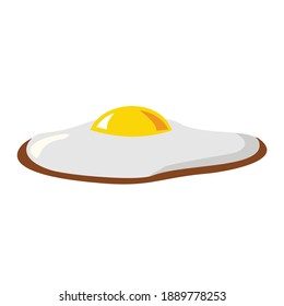 fried egg food for breakfast vector design