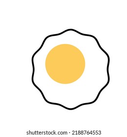 fried egg food product vector illustration