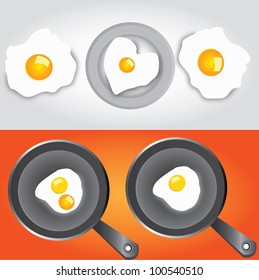 Fried egg in a frying pan