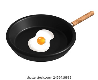 Fried egg in a frying pan