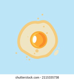 fried egg, half-cooked fried egg and the yolk is still thick