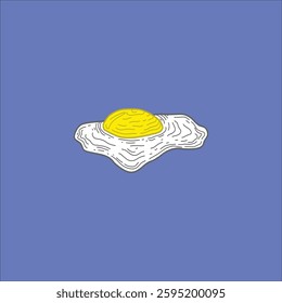 fried egg hand drawn illustration artwork
