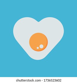 Vectores de forma de corazón de huevo frito