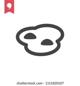 fried egg icon - breakfast meal icon - healthy food