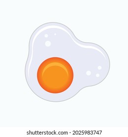 Fried Egg Icon. Breakfast Symbol  - Vector.