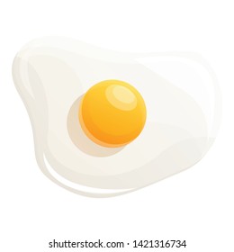 Fried egg icon. Cartoon of fried egg vector icon for web design isolated on white background