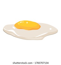 Fried egg icon. Cartoon of fried egg vector icon for web design isolated on white background