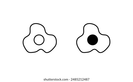 Fried Egg icon design with white background stock illustration