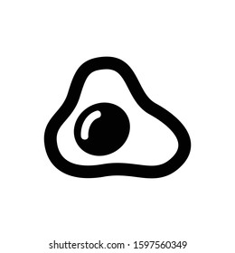 Fried egg icon. Editable vector illustration symbol
