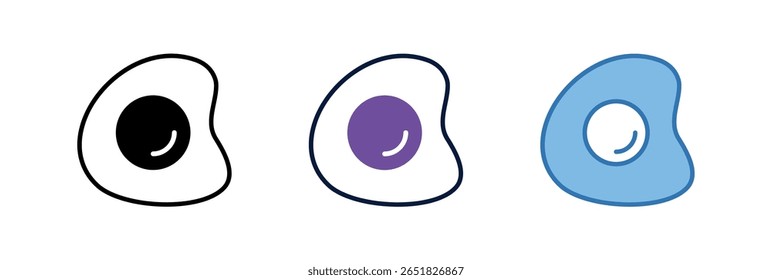 Elemento del icono del huevo frito para el diseño