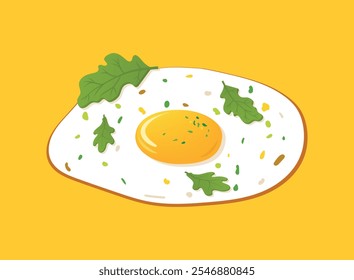 Fried egg icon in flat style. Omelet vector illustration on isolated background. Healthy food sign business concept.